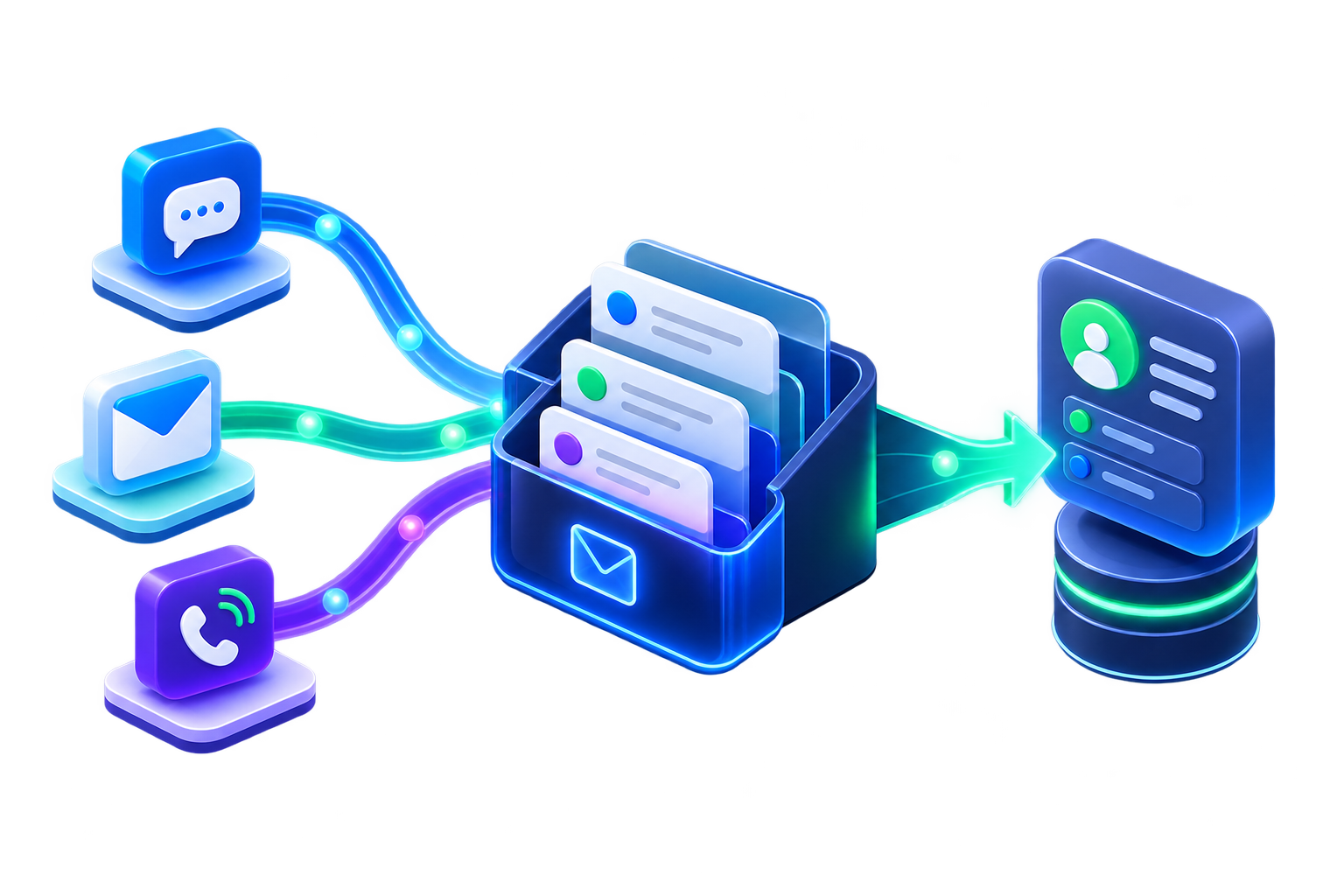 Каналы сообщений объединяются в общий Inbox и CRM